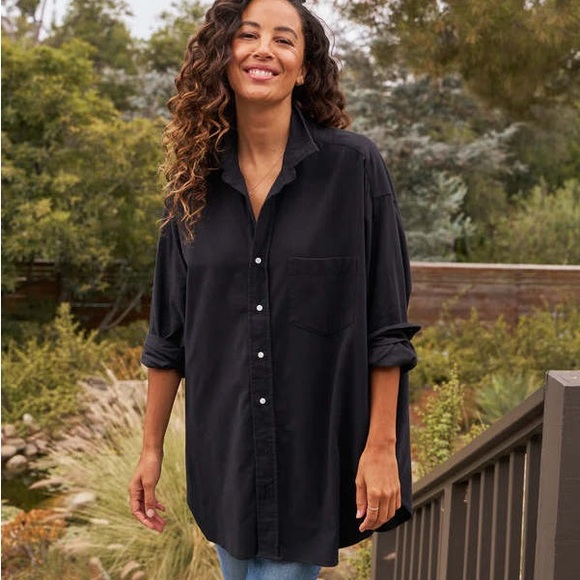 Frank & Eileen Tops - Frank & Eileen Mackenzie Black Flannel Shirt